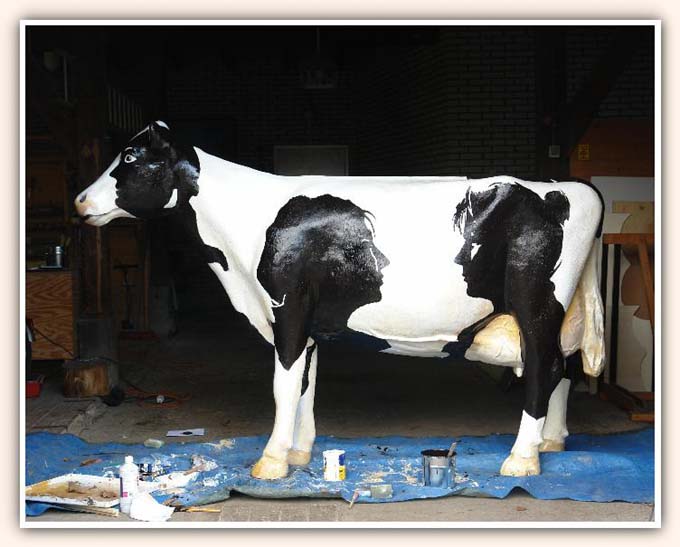 Koe-beschildering t.b.v. Lionsproject, 2006